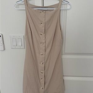 Mango Beige Button-Down Dress